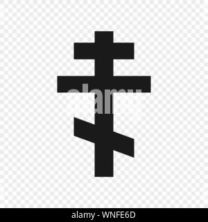 Orthodoxes Kreuz, das Symbol des Christentums. Vector Illustration Stock Vektor