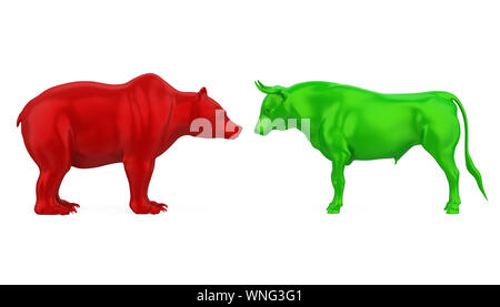 Bullish und Bearish Abbildung Stockfoto