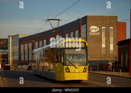 Tameside, GMPF HQ - Greater Manchester Pensionsfonds - Scots Guards Tony Downes Haus, 5 Manchester Road, Droylsden Stockfoto