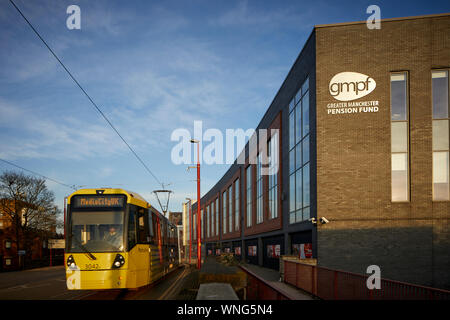 Tameside, GMPF HQ - Greater Manchester Pensionsfonds - Scots Guards Tony Downes Haus, 5 Manchester Road, Droylsden Stockfoto