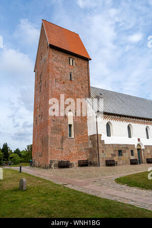 Keitum, Sylt/Deutschland - 08.30.2019: St. Severin ist eine evangelische Pfarrkirche in Keitum auf der Insel Sylt, Norddeutschland. Stockfoto