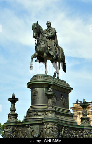 Reiterstatue des sächsischen Königs Johann, Dresden, Deutschland, Europa Stockfoto