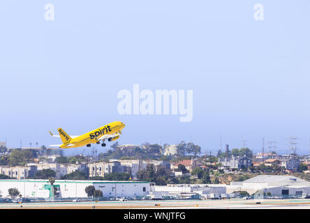 Los Angeles, Kalifornien, USA - 22. Mai 2019: Ein Geist Flugzeug Airlines vom Internationalen Flughafen Los Angeles. Stockfoto