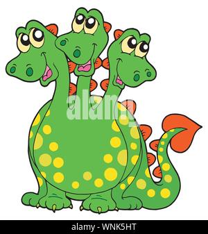 Dreiköpfige Drache Stock Vektor