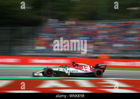 Monza, Italien. 06 Sep, 2019. #07 Kimi Räikkönen, Alfa Romeo Racing. GP Italien, Monza 5-8 September 2019 Photo Credit: Unabhängige Agentur/Alamy leben Nachrichten Stockfoto