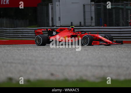 Monza, Italien. 06 Sep, 2019. #16 Charles Leclerc, Scuderia Ferrari. GP Italien, Monza 5-8 September 2019 Photo Credit: Unabhängige Agentur/Alamy leben Nachrichten Stockfoto