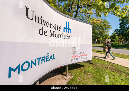 Montreal, CA - 5. September 2019: Universität von Montreal (UDEM) Stockfoto