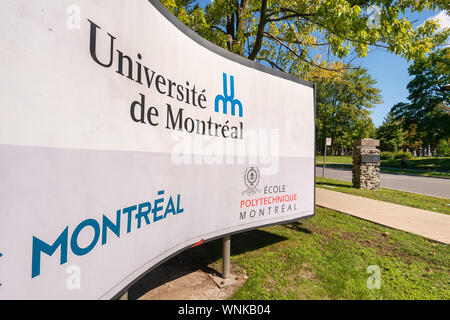 Montreal, CA - 5. September 2019: Universität von Montreal (UDEM) Stockfoto