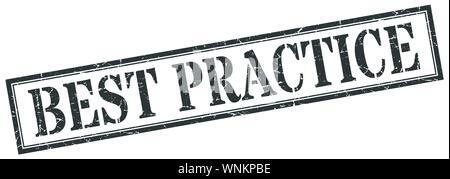 Best practice Stempel. best practice Square grunge unterzeichnen. best practice Stock Vektor