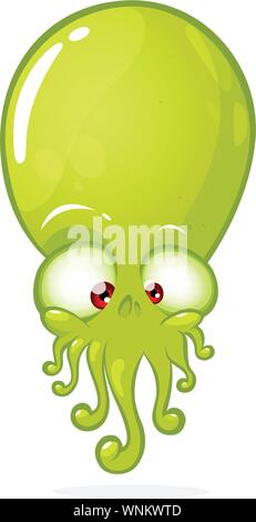 Cute Cartoon Monster. Vektor octopus Charakter Stock Vektor