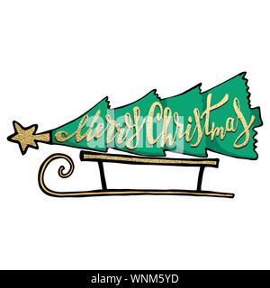 Weihnachten Farbe Symbol. Süße Hand gezeichnet clip art für den Winterurlaub. Vector Illustration für Grußkarten, Banner, Einladungen. Stock Vektor