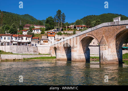 Die alte Steinbrücke in Konjic (Bosnien und Herzegowina) Stockfoto