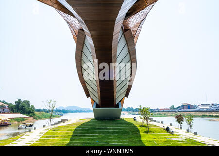 Nakhon Sawan, Thailand - 12 April, 2019: Blick von Pasan, das Denkmal für die Herkunft der Fluss Chao Phraya Nakhon Sawan in Thailand. Dies ist t Stockfoto
