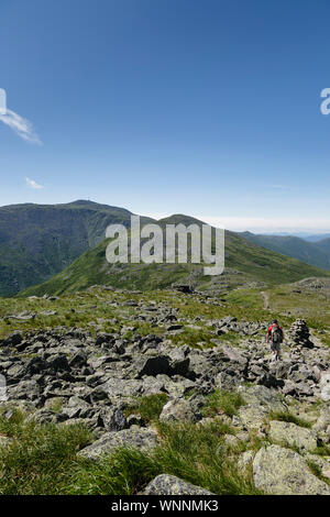 Mount Washington von entlang der Gulfside Trail (Appalachian Trail), in der Nähe von Mount Jefferson, in Thompson und Meserve der Kauf, New Hampshire während der Stockfoto