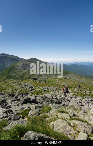 Mount Washington von entlang der Gulfside Trail (Appalachian Trail), in der Nähe von Mount Jefferson, in Thompson und Meserve der Kauf, New Hampshire während der Stockfoto