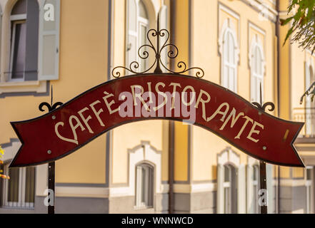 Eine alte Freiheit Zeichen der Italienischen Restaurant Stockfoto