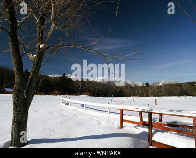 Stowe Vermont im Winter Stockfoto