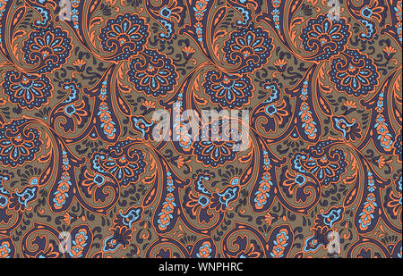 Nahtlose traditionelle indische Motiv, Paisley Muster Stockfoto