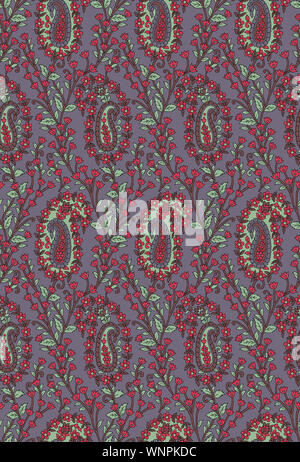 Nahtlose traditionelle indische Motiv, Paisley Muster Stockfoto