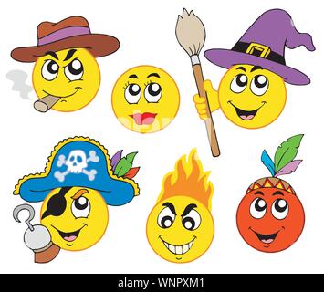 Verschiedene smileys 3 Stock Vektor