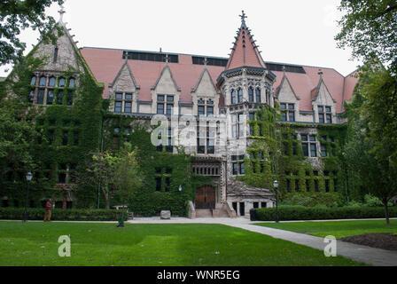 Die amerikanischen Universitäten. Universität von Chicago. Englisch gotischen Stil der Architektur Stockfoto