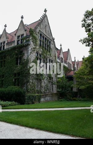 Die amerikanischen Universitäten. Universität von Chicago. Englisch gotischen Stil der Architektur Stockfoto