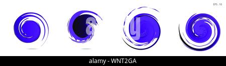 Sammlung der modernen abstrakten grafischen Elementen. Vortex vector Hintergrund. Vorlagen für Logo, Prospekte oder Präsentationen. Vector Illustration Stock Vektor