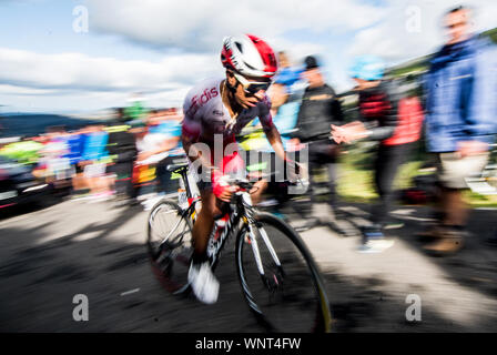 Kantabrien, Spanien. 6. September 2019. Ben Darwin Atapuma (Cofidis) während 13 stge von 'La Vuelta a España" (Tour durch Spanien) zwischen Bilbao und Los Machucos Klettern am 6. September 2019 in Los Machucos Klettern, Spanien. © David Gato/Alamy leben Nachrichten Stockfoto