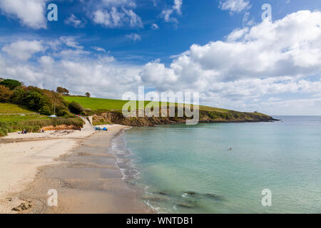 Porthcurnick Strand Gerrans Bay bei portscatho Cornwall England UK Europa Stockfoto