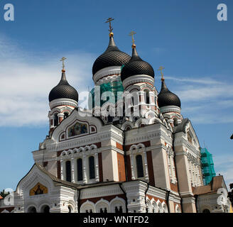 Alexander Newski Russisch-Orthodoxe Kathedrale, Tallinn, Estland Stockfoto