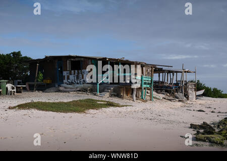 Alten, verlassenen Hütte in der Nähe von dem Meer in Bonaire Stockfoto