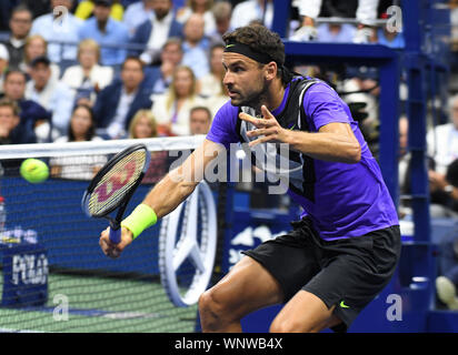 New York, USA. 06 Sep, 2019. Flushing Meadows New York US Open Tennis Tag 12 06/09/2019 Grigor Dimitrov (BUL) Herren semi final Match: Roger Parker/Alamy leben Nachrichten Stockfoto