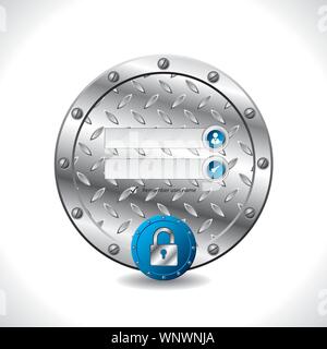 Abstrakte industrielle Login-Screen-design Stock Vektor