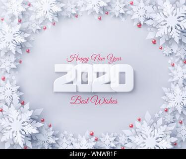 Vector 2020 Frohes Neues Jahr und Frohe Weihnachten Stock Vektor