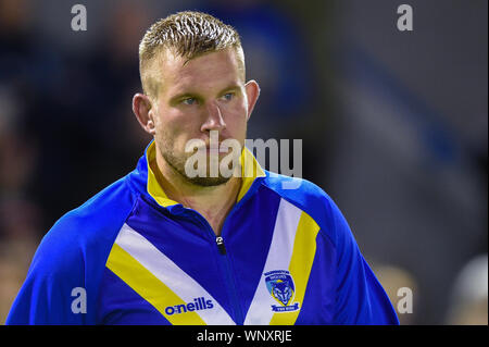 6. September 2019, Halliwell Jones Stadium, Warrington, England; Betfred Super League Rugby, Runde 28, Warrington Wolves vs Wakefield Trinity; Mike Cooper (10) von Warrington Wolves Credit: Richard Long/News Bilder Stockfoto