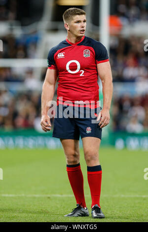 Newcastle, UK. 6. Sep 2019. NEWCASTLE UPON TYNE, ENGLAND SEPT 6. Owen Farrell von England während der Quilter Herbst Länderspiel zwischen England und Italien am St. James's Park, Newcastle am Freitag, den 6. September 2019. (Quelle: Chris Lishman | MI Nachrichten) Editorial nur mit der Credit: MI Nachrichten & Sport/Alamy leben Nachrichten Stockfoto