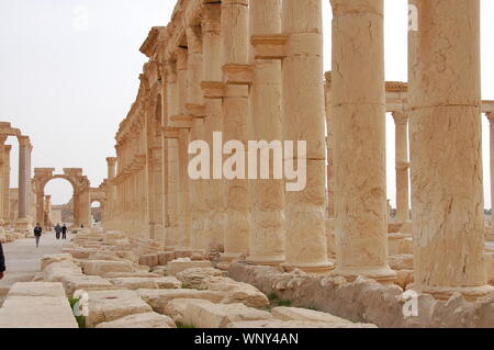 Archäologische Stätte von Palmyra Stockfoto