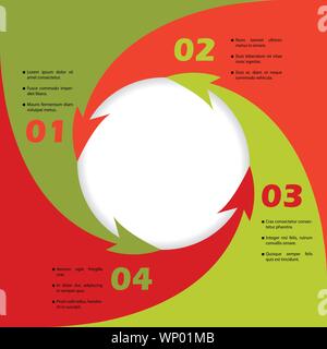 Kreisende Pfeile inforgraphic Design Stock Vektor