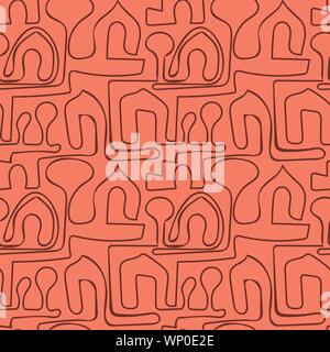 Die nahtlose Vektor Muster mit Häuser und Bäume Stock Vektor