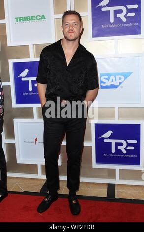 Las Vegas, NV, USA. 6. Sep 2019. Dan Reynolds in der Ankunftshalle für die Tyler Robinson Foundation (TRF) 6. jährlichen Anstieg bis Gala, Wynn Las Vegas, Las Vegas, NV September 6, 2019. Credit: MORA/Everett Collection/Alamy leben Nachrichten Stockfoto
