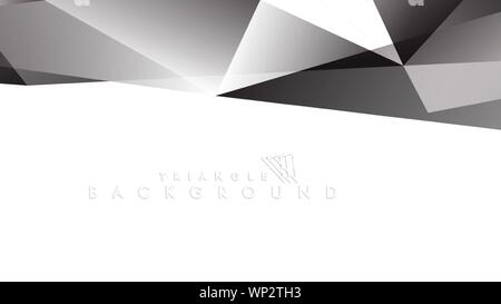 Abstrakte Farbverlauf Schwarz Weiß geometrischen Hintergrund. Vector Illustration Stock Vektor