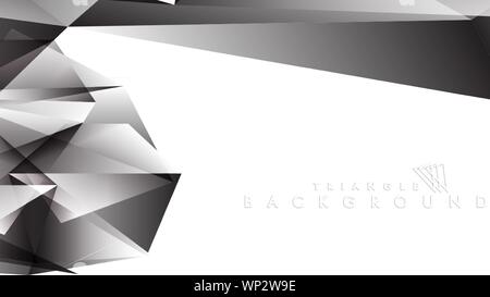 Abstrakte Farbverlauf Schwarz Weiß geometrischen Hintergrund. Vector Illustration Stock Vektor