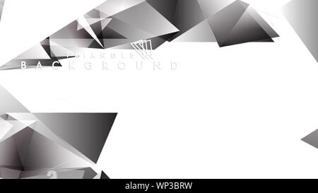 Abstrakte Farbverlauf Schwarz Weiß geometrischen Hintergrund. Vector Illustration Stock Vektor
