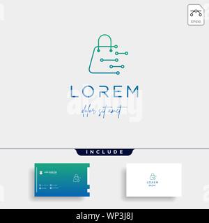 Digital Shop Logo Vorlage Vektor Icon Design Stock Vektor