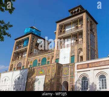 Gebäude der Sonne, Shams ol Emareh, Golestan Palast, Teheran, Iran Stockfoto