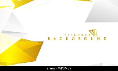 Abstrakte Dreieck Muster vector Hintergrund mit goldenen Gradient, Gelb Grau. Vector EPS 10. Vector Illustration Stock Vektor