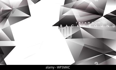 Abstrakte Farbverlauf Schwarz Weiß geometrischen Hintergrund. Vector Illustration Stock Vektor