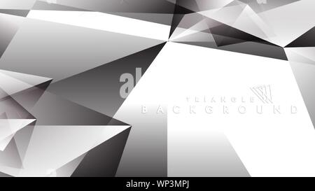Abstrakte Farbverlauf Schwarz Weiß geometrischen Hintergrund. Vector Illustration Stock Vektor