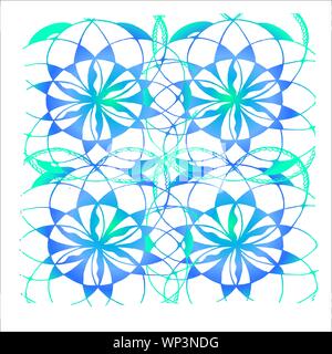 Farbe Muster von Mandala Blume. Hintergrund Muster. Stock Vektor