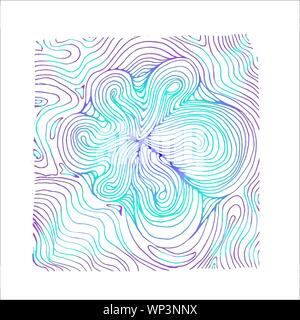 Farbverlauf Abbildung: eine Blume aus Linien und Streifen. Stock Vektor